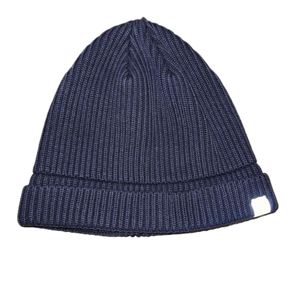 Timberland Unisex Black Ribbed Cuffed Beanie Hat One Size